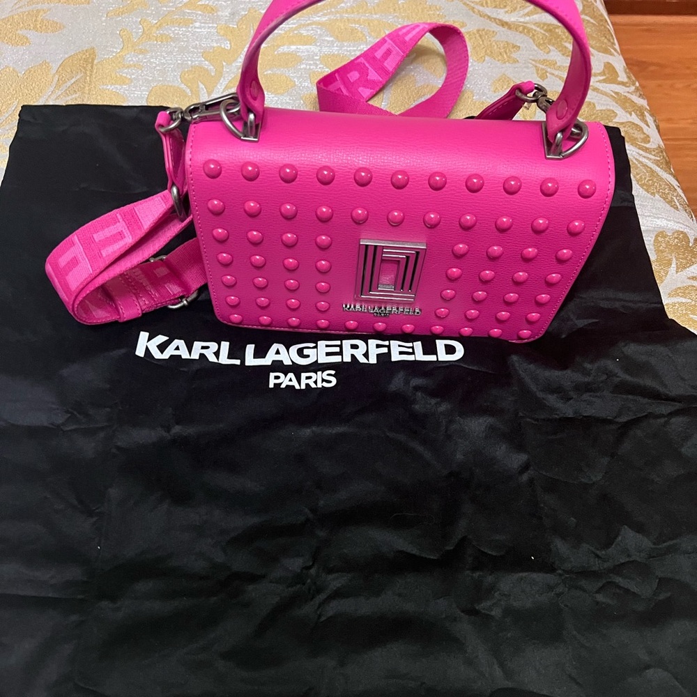 Hot pink Karl Lagerfeld handbag